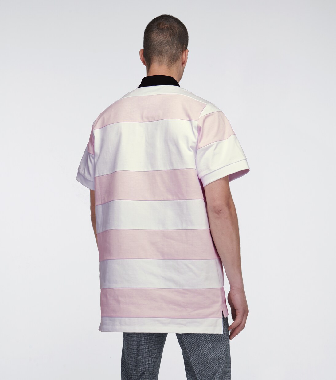 Camera print striped polo shirt | Prada
