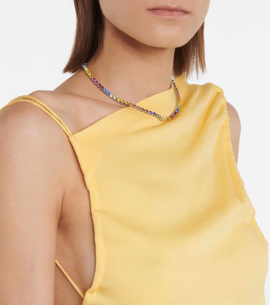 Collana Tennis con cristalli | Amina Muaddi