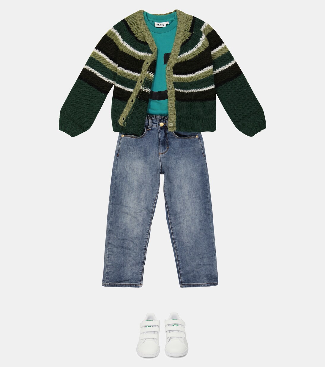 Gail striped wool-blend cardigan | Molo