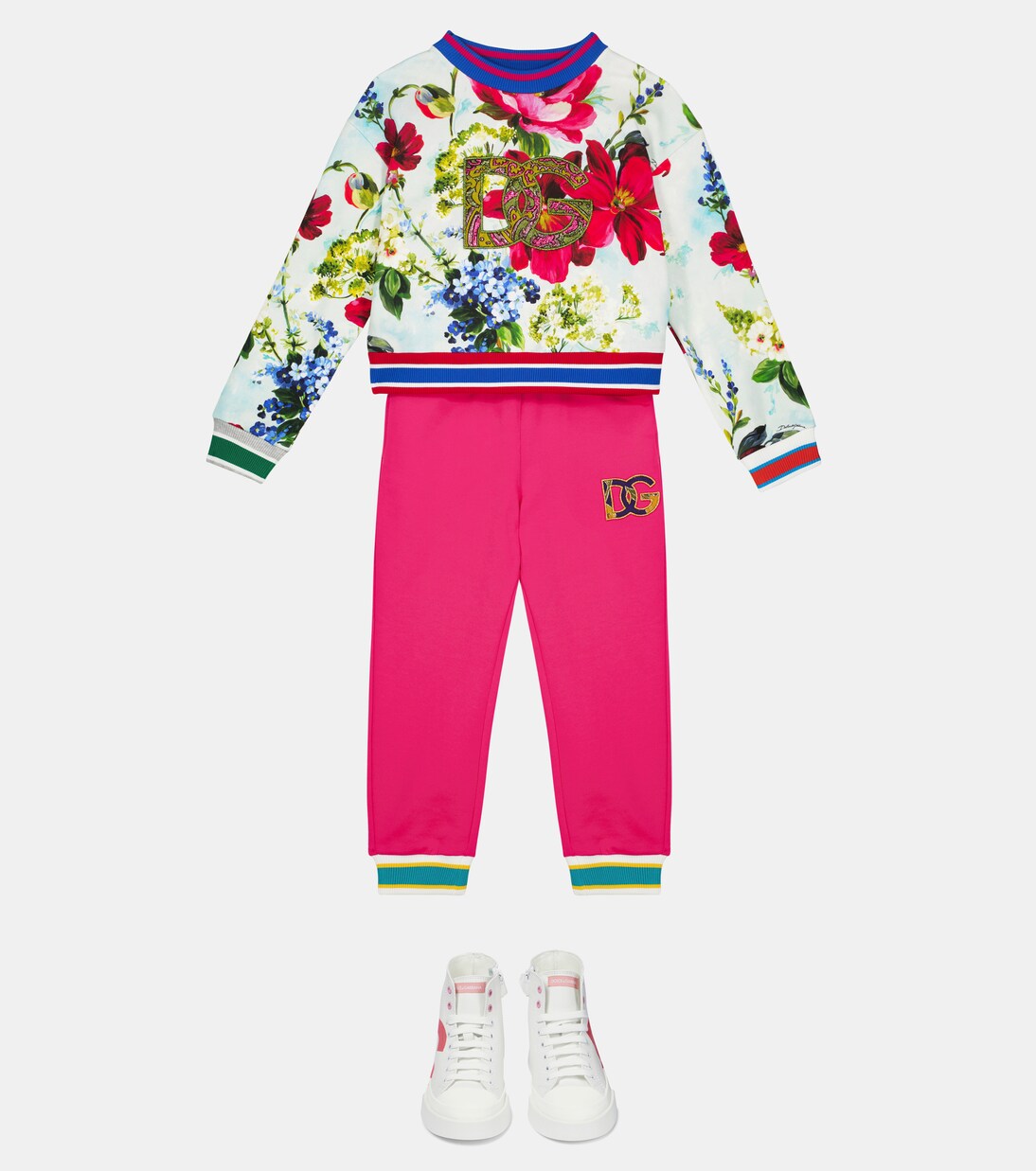 Logo cotton jersey sweatpants | Dolce&Gabbana Kids