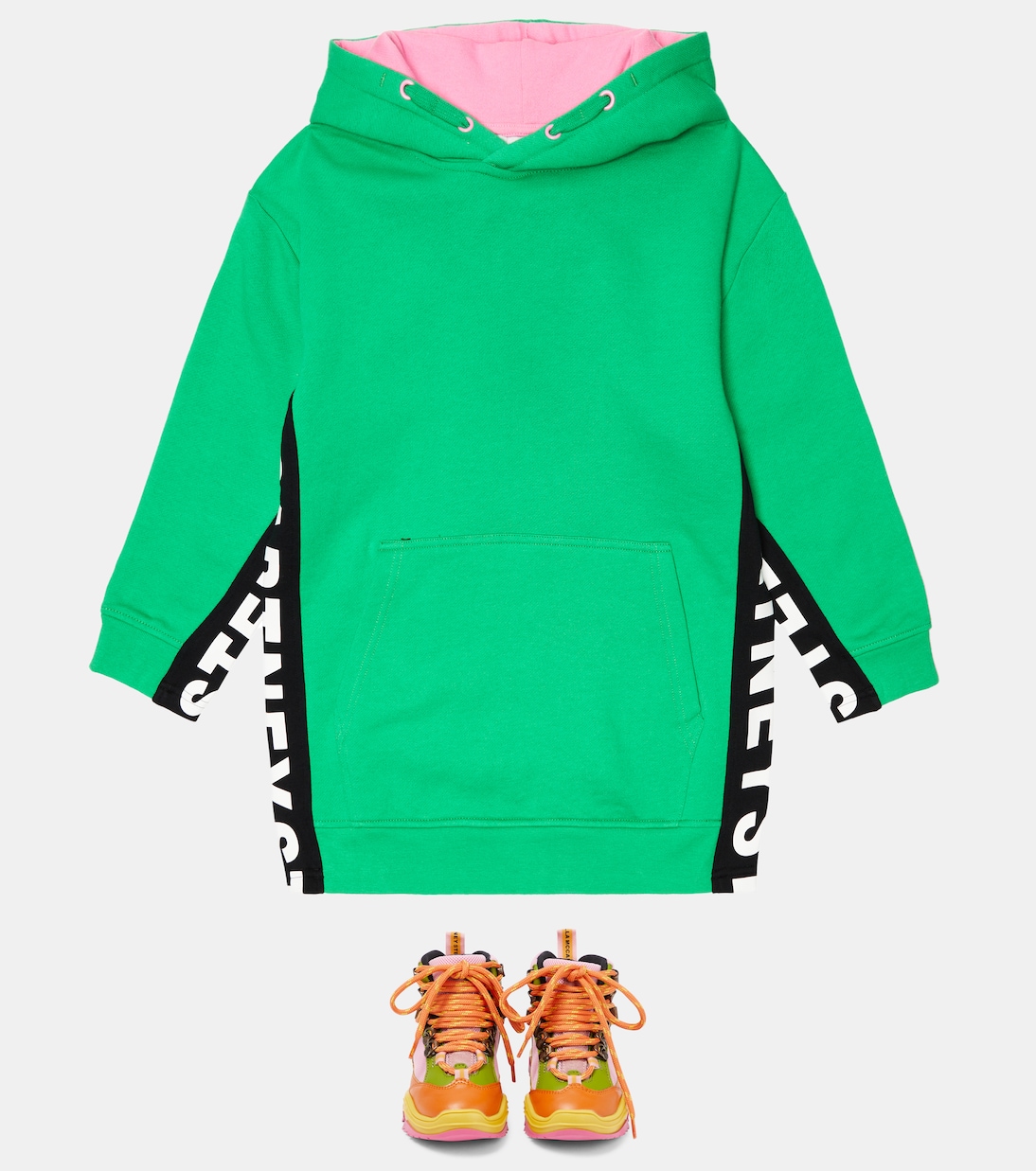 Sweat-shirt à capuche en coton imprimé | Stella McCartney Kids