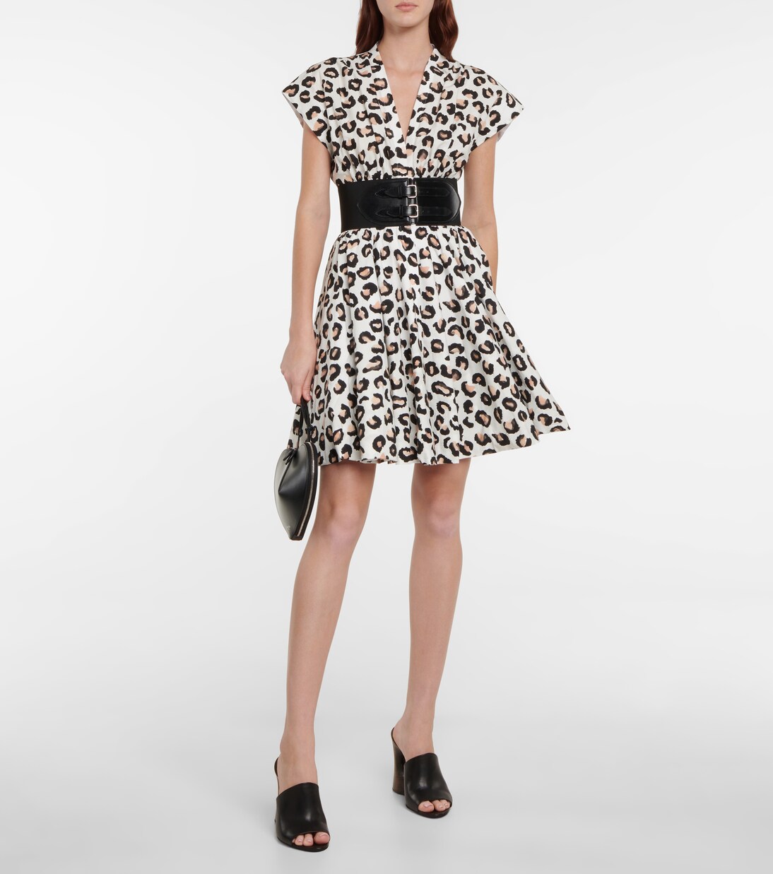 Belted printed cotton minidress | Alaïa