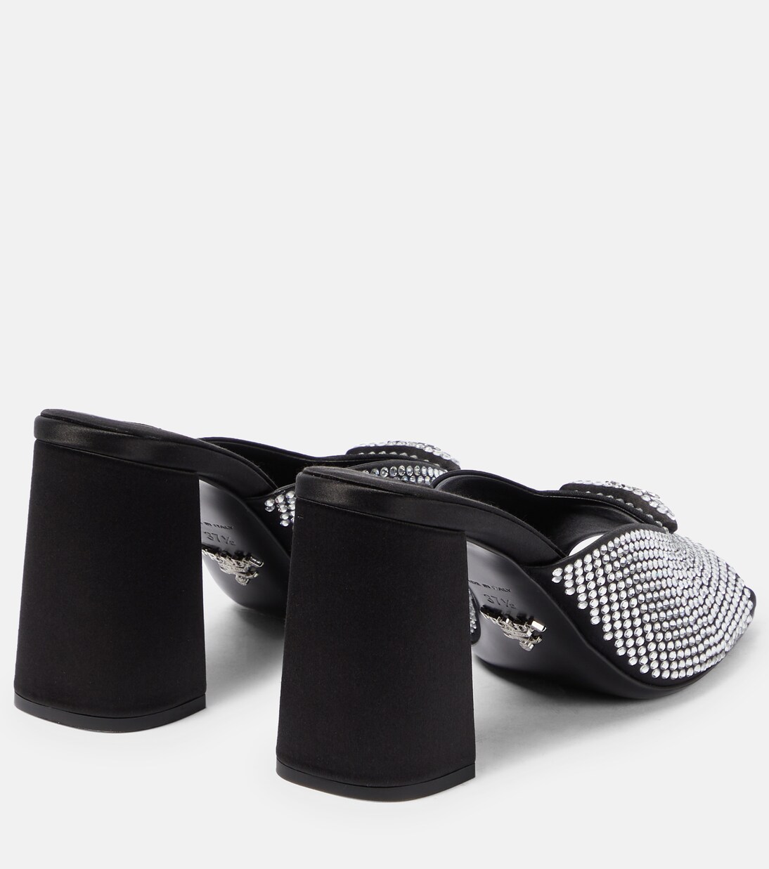 Embellished satin sandals | Prada