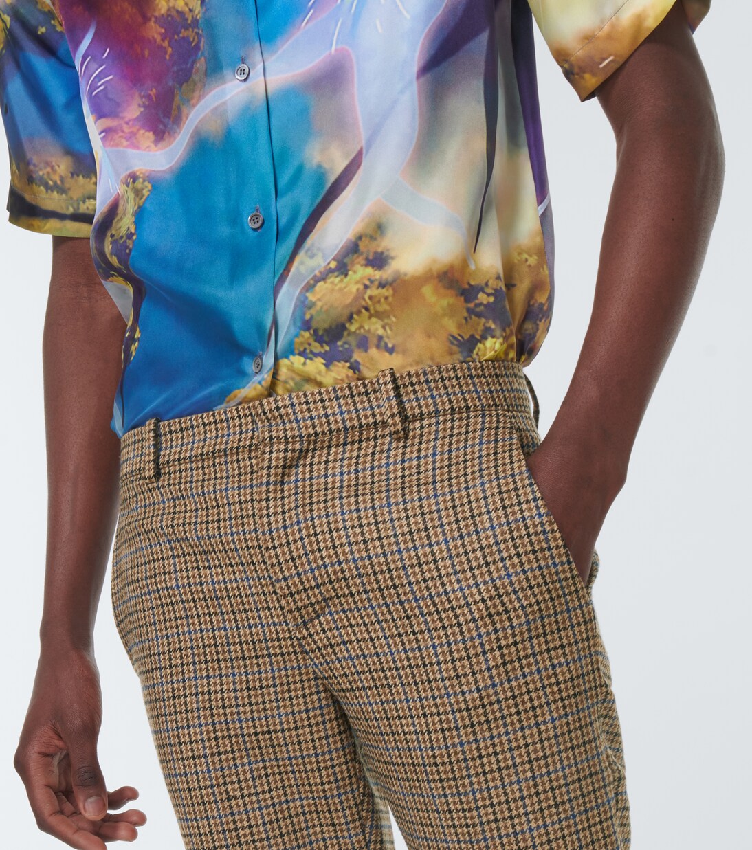 x Howl's Moving Castle checked high-rise wool pants | Loewe