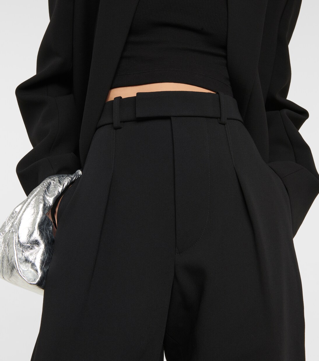 x Hailey Bieber pantalones HB de lana | Wardrobe.NYC