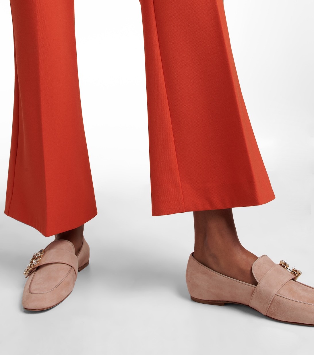 Loafers Mini Broche aus Veloursleder | Roger Vivier