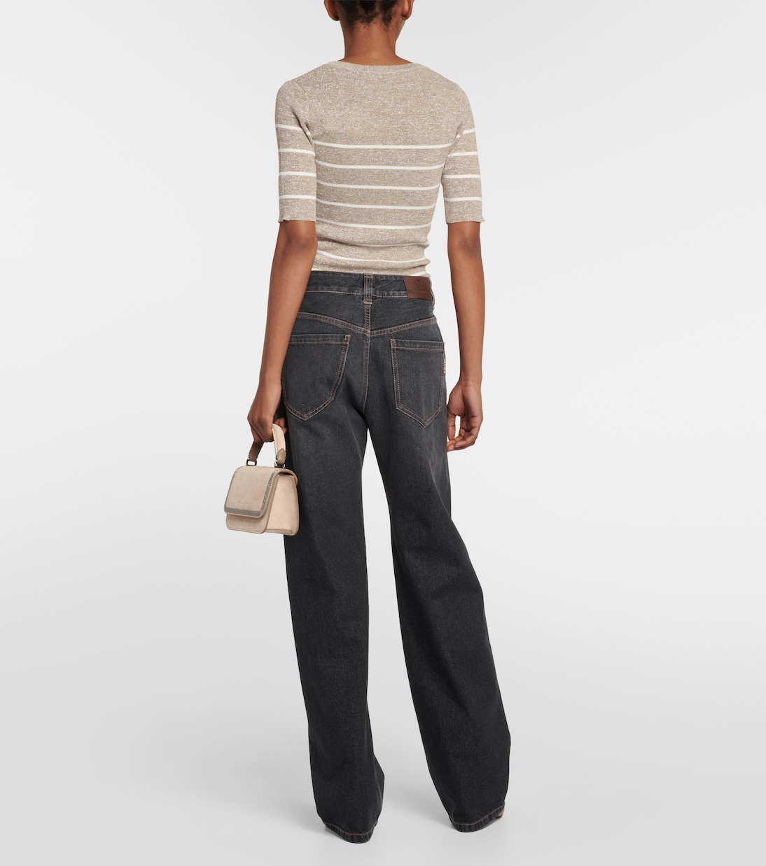 Embellished wide-leg jeans | Brunello Cucinelli