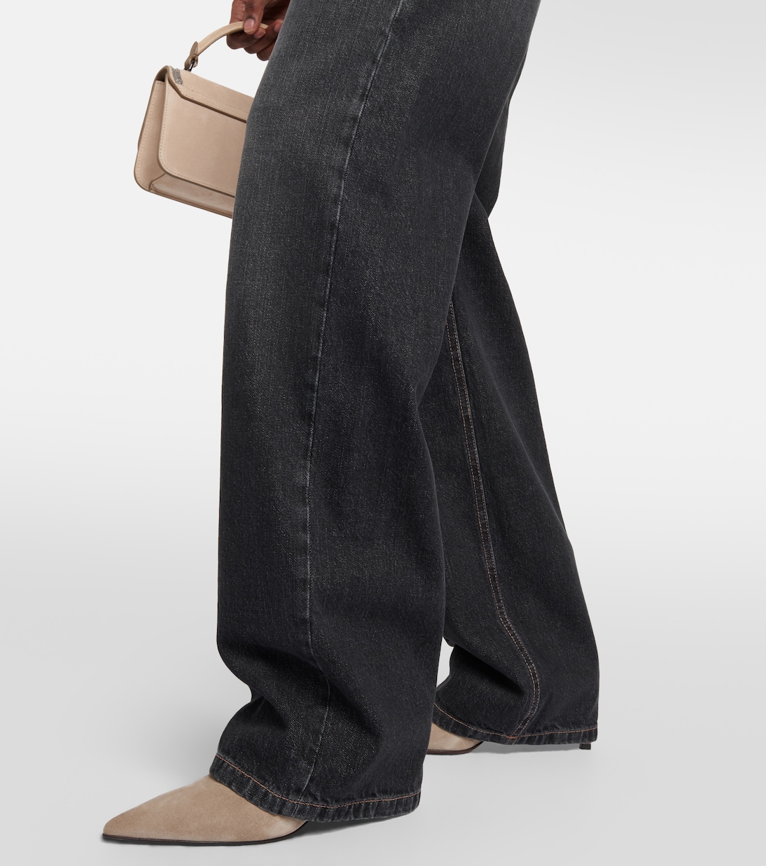 Embellished wide-leg jeans | Brunello Cucinelli