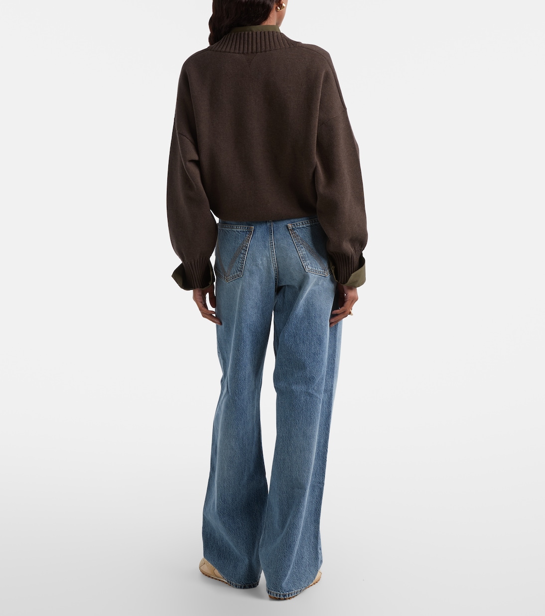 Jeans rectos de tiro alto | Bottega Veneta