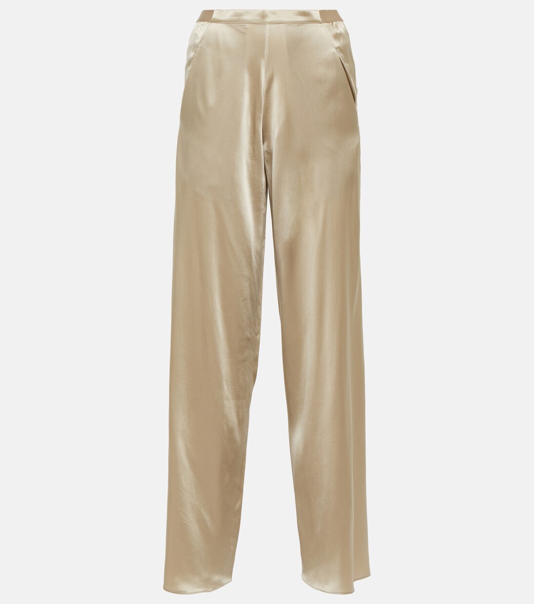 Pantalon droit en satin de soie | Christopher Esber