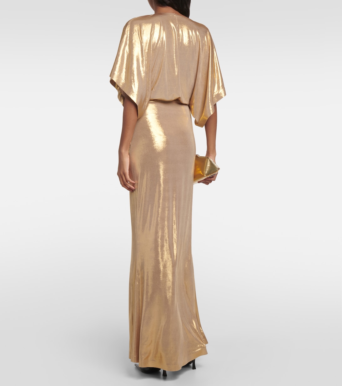 Obie metallic jersey maxi dress | Norma Kamali