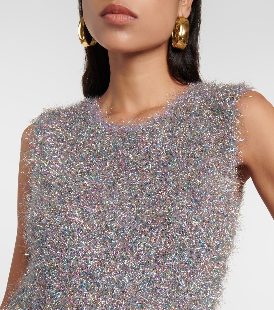 Robe midi métallisée | Jil Sander