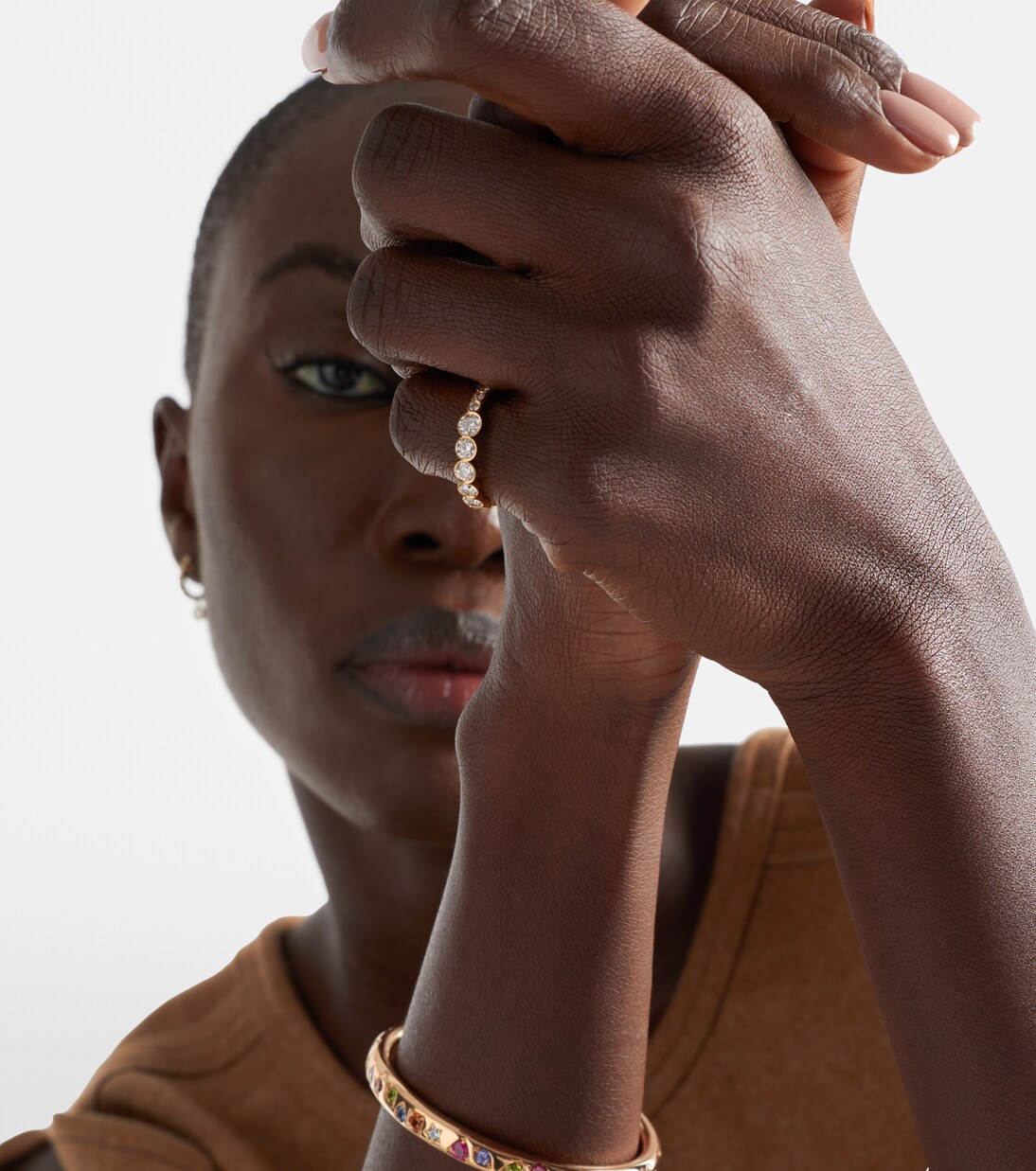 Ensemble Croissant 18kt gold ring with diamonds  | Sophie Bille Brahe