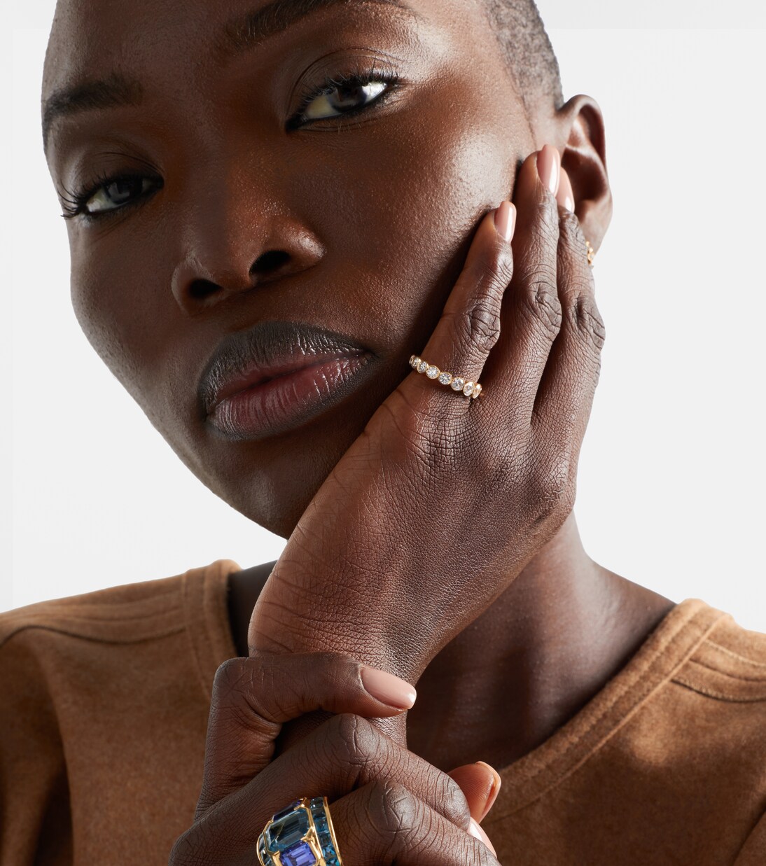 Ensemble Croissant 18kt gold ring with diamonds  | Sophie Bille Brahe