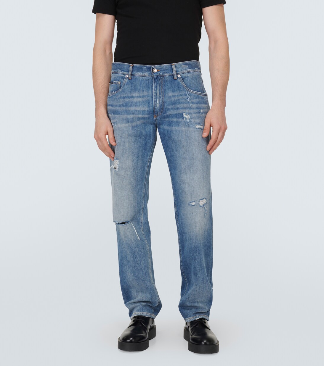 Distressed Straight Jeans | Dolce&Gabbana