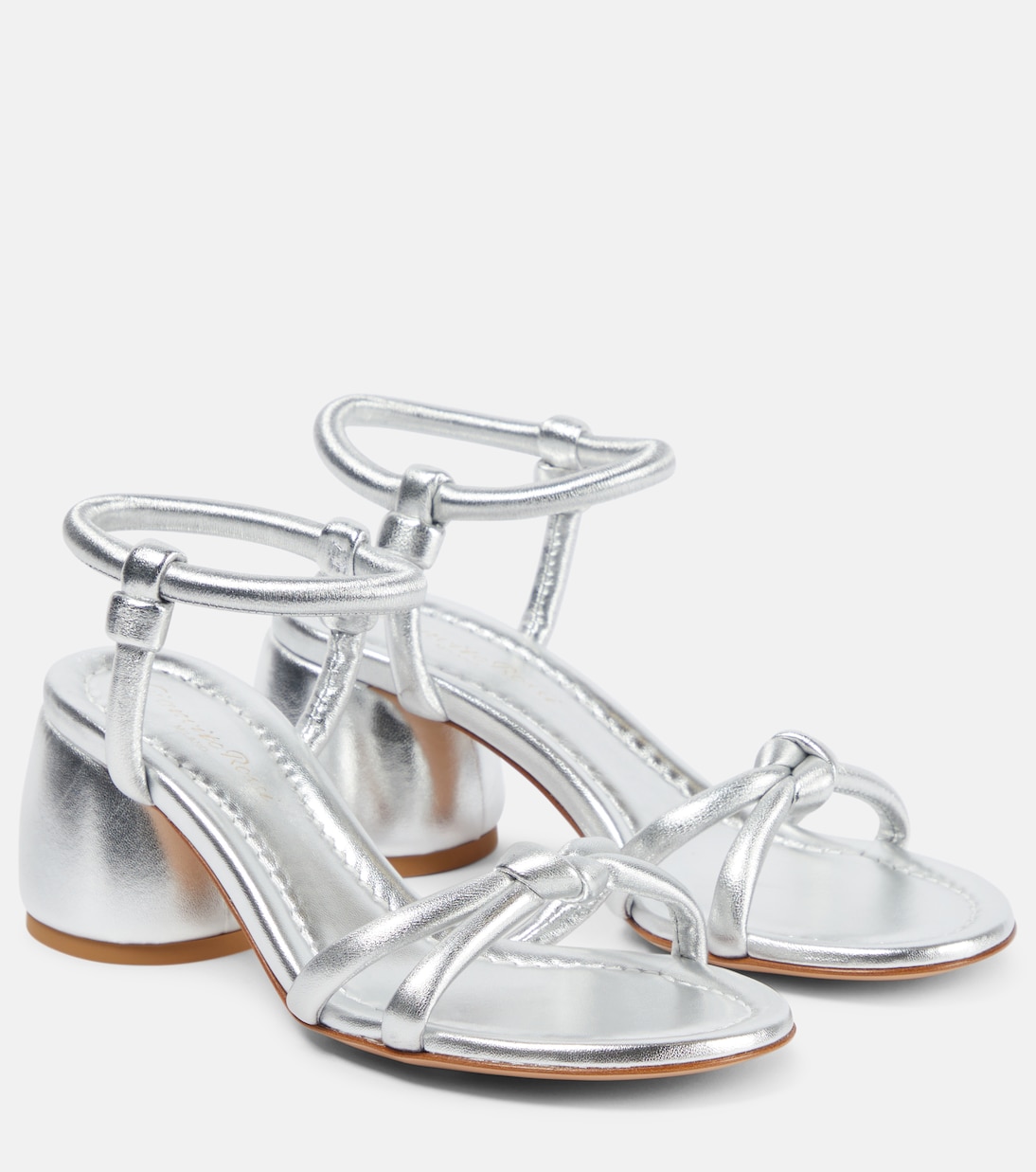 Sandalen Cassis aus Metallic-Leder | Gianvito Rossi