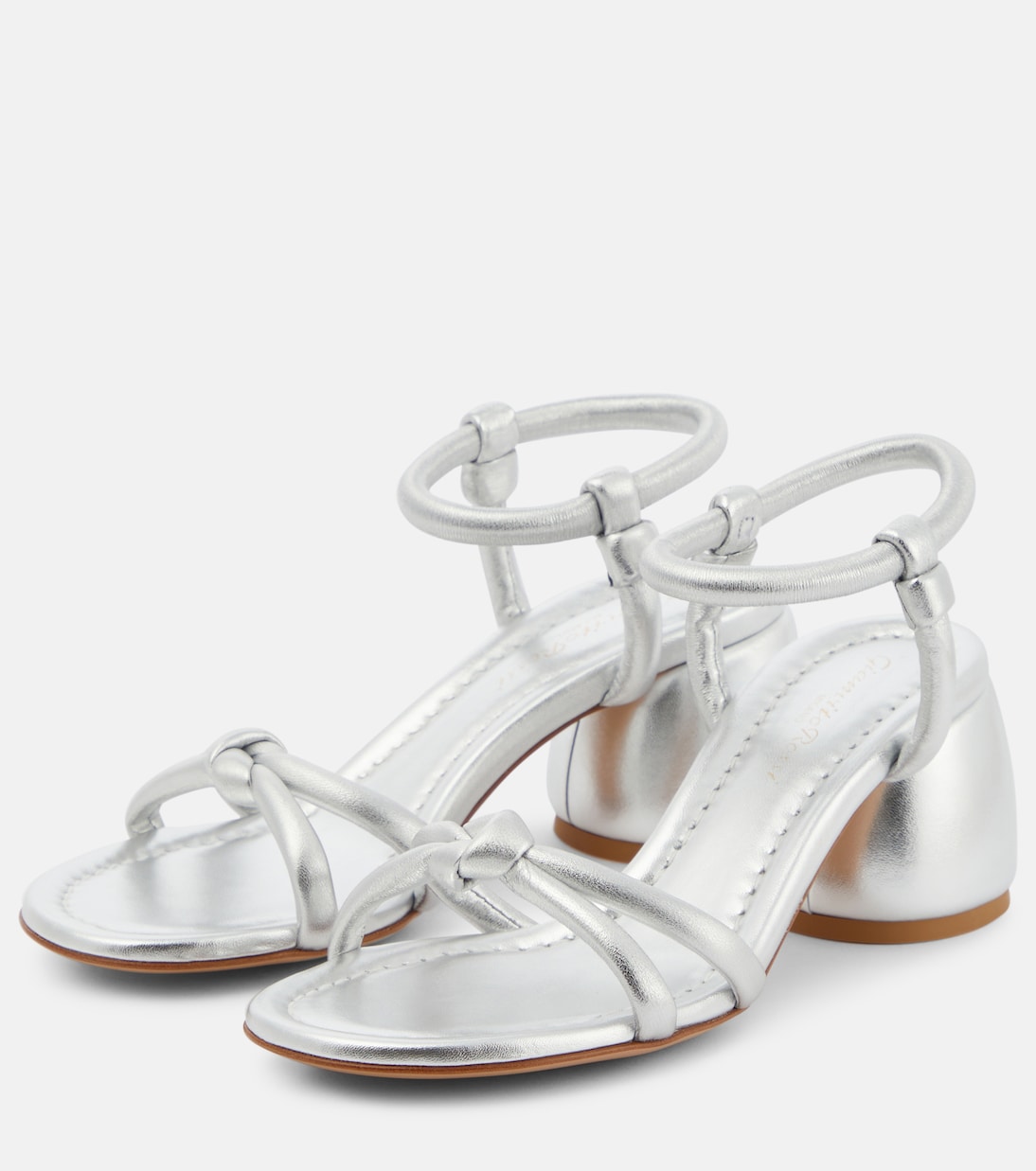 Sandalen Cassis aus Metallic-Leder | Gianvito Rossi