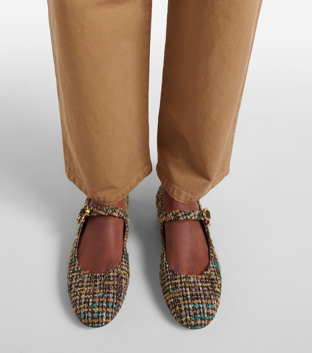 Venezia bouclé ballet flats | Gianvito Rossi