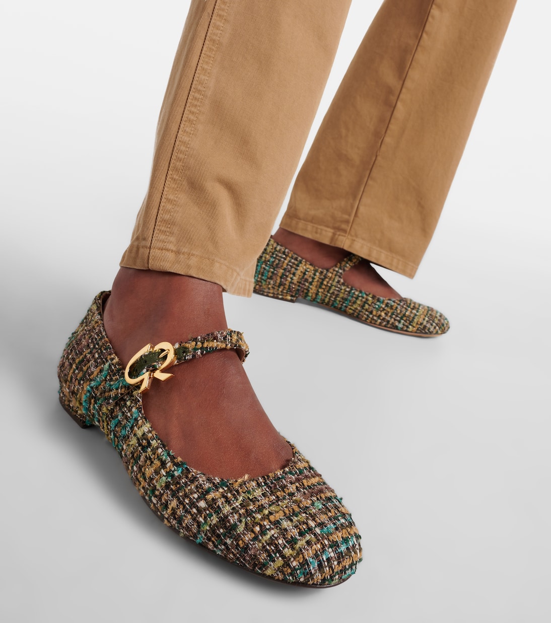 Venezia bouclé ballet flats | Gianvito Rossi