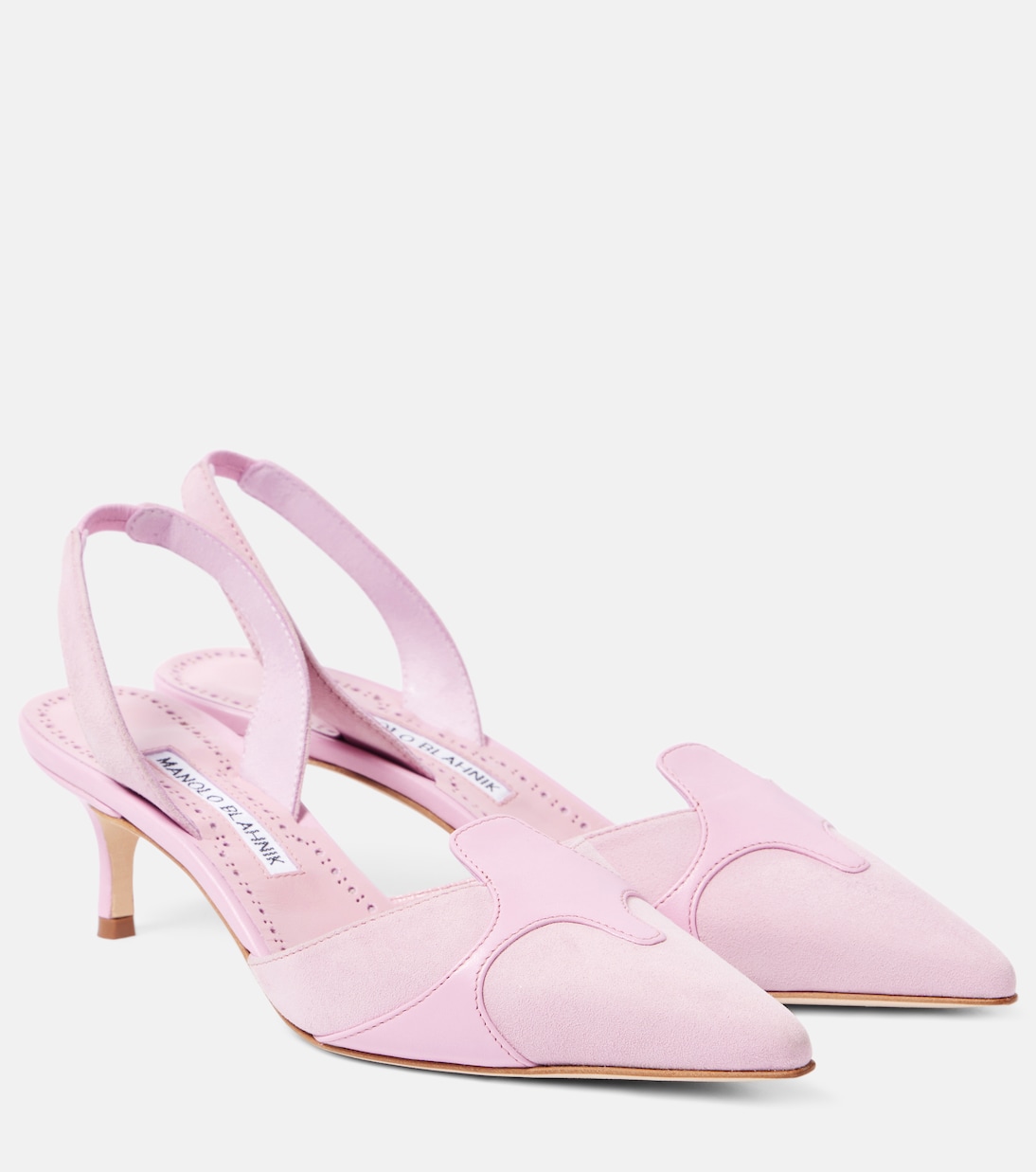 Poligleto 50 suede slingback pumps | Manolo Blahnik