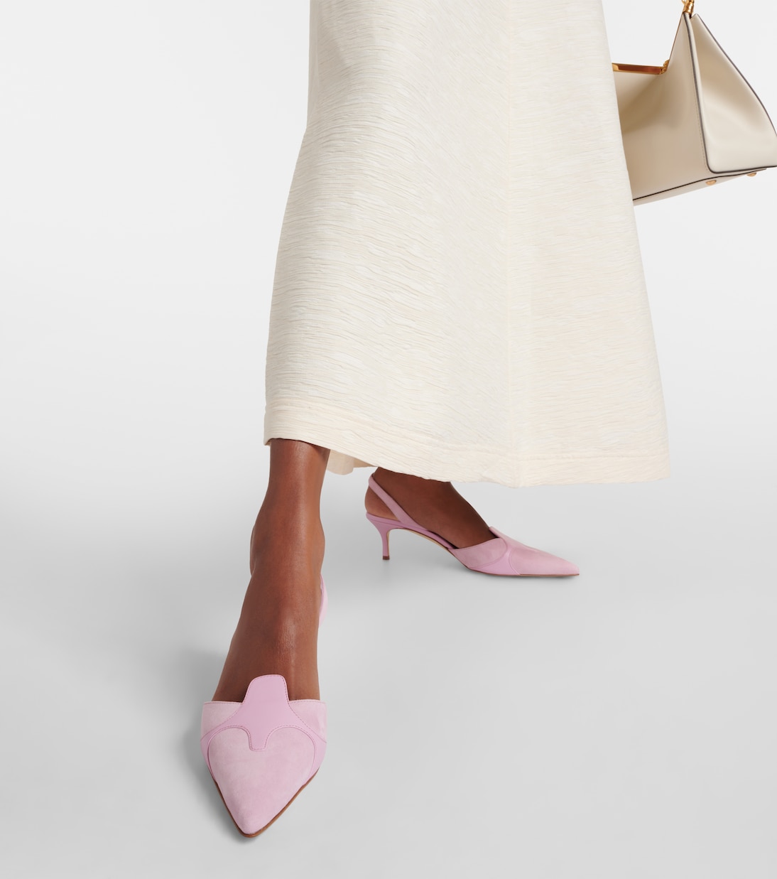 Poligleto 50 suede slingback pumps | Manolo Blahnik