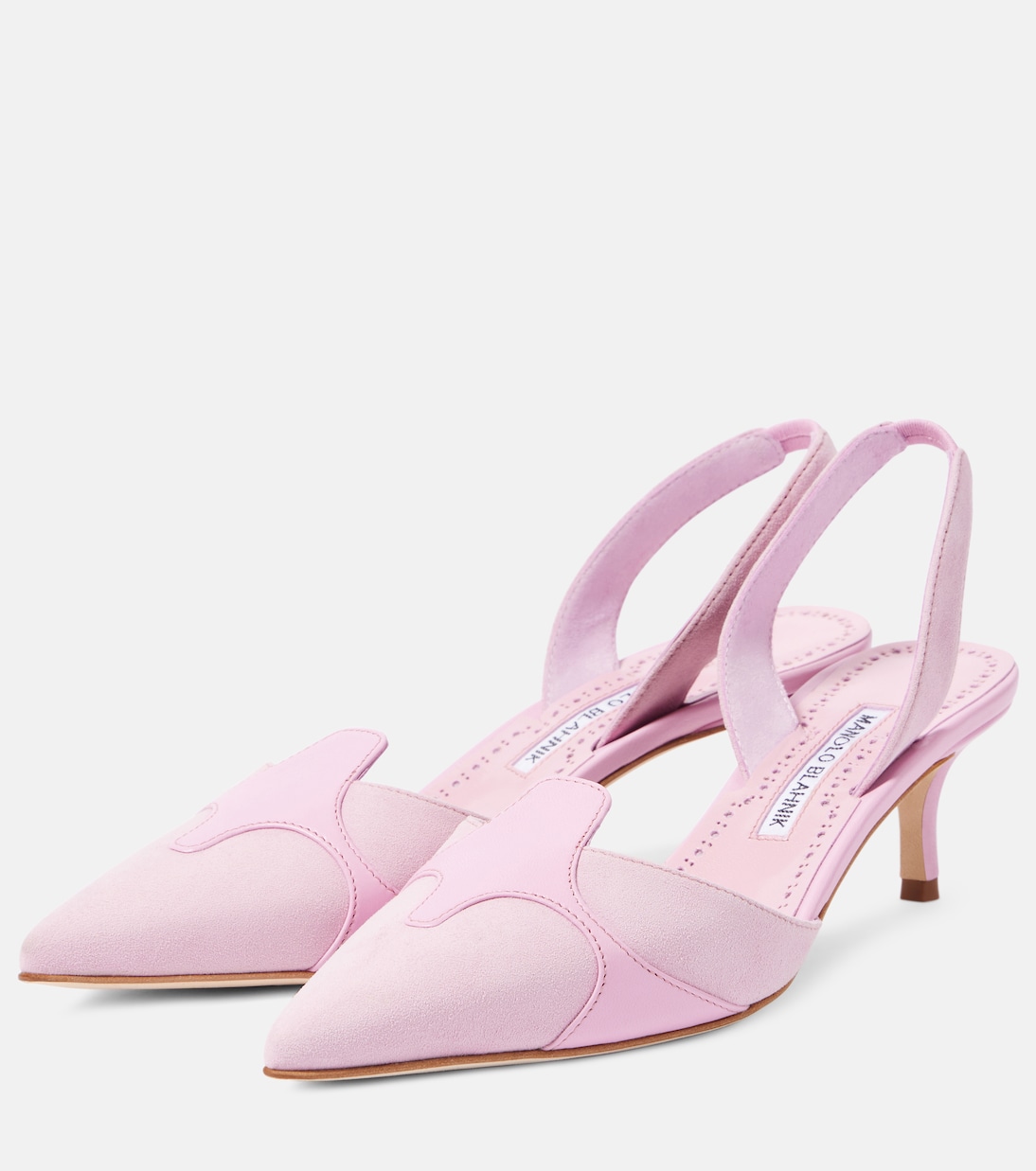 Poligleto 50 suede slingback pumps | Manolo Blahnik