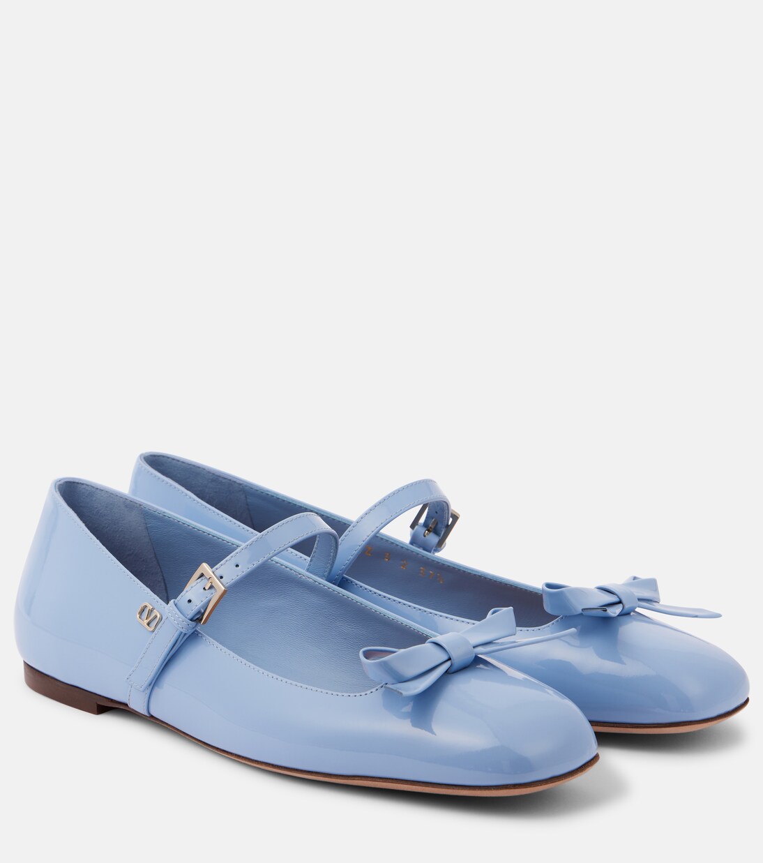 Mary-Jane-Ballerinas Romance Bow aus Lackleder | Valentino Garavani