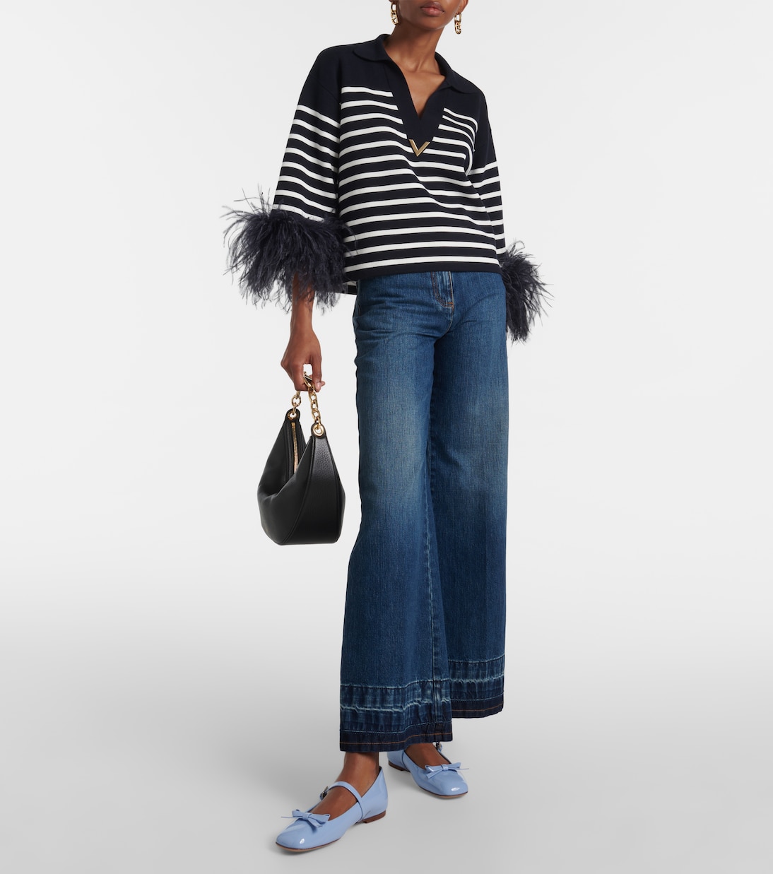 Mary-Jane-Ballerinas Romance Bow aus Lackleder | Valentino Garavani