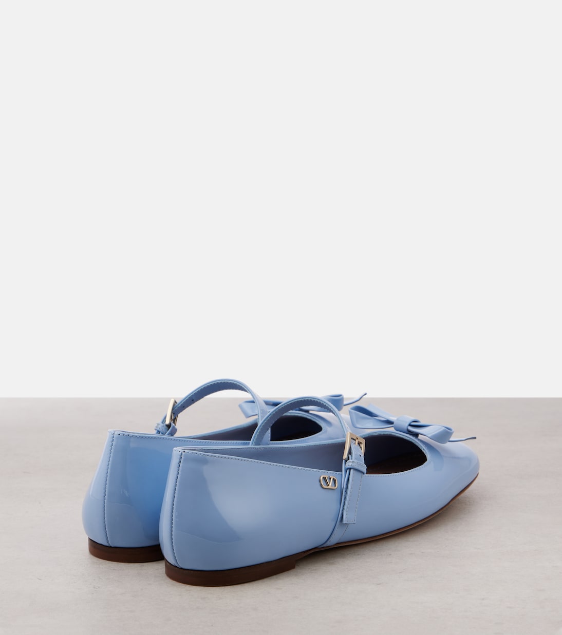 Mary-Jane-Ballerinas Romance Bow aus Lackleder | Valentino Garavani