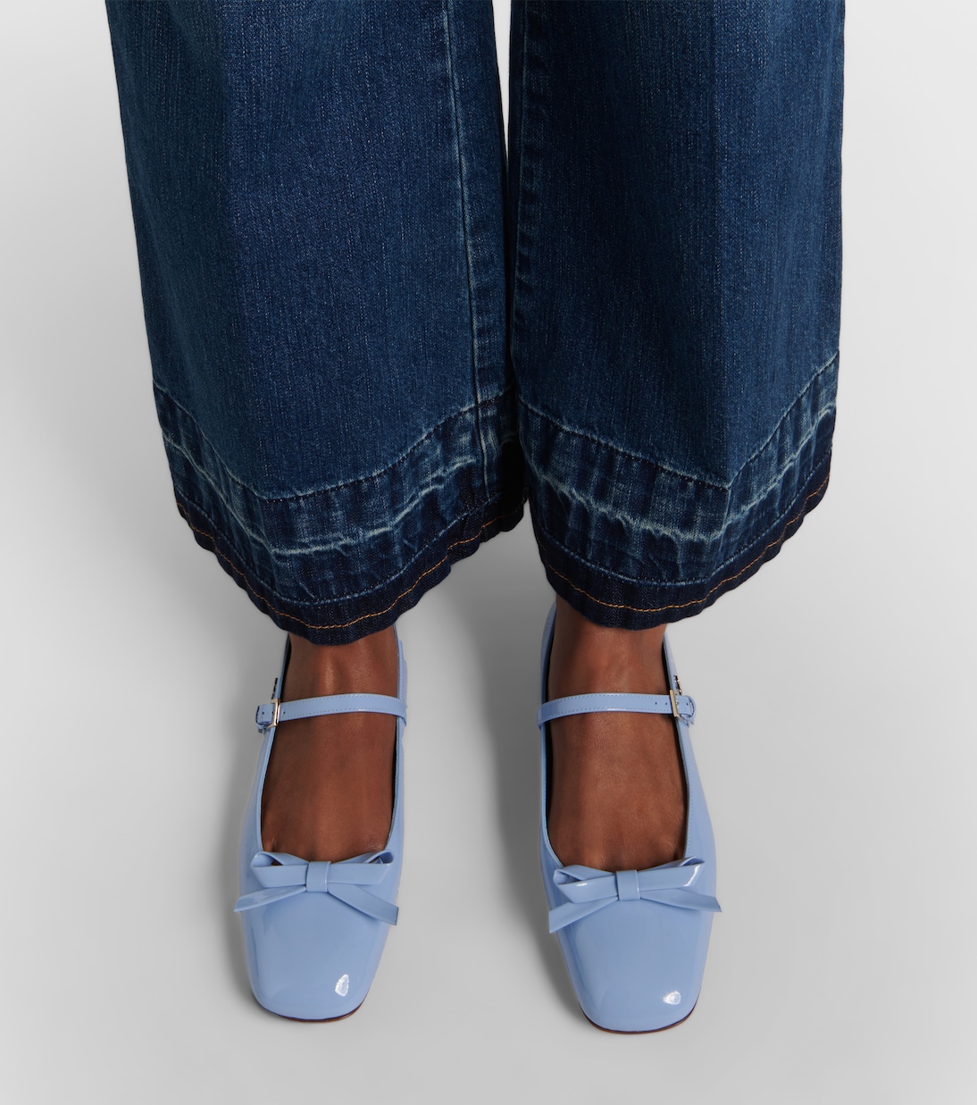 Mary-Jane-Ballerinas Romance Bow aus Lackleder | Valentino Garavani