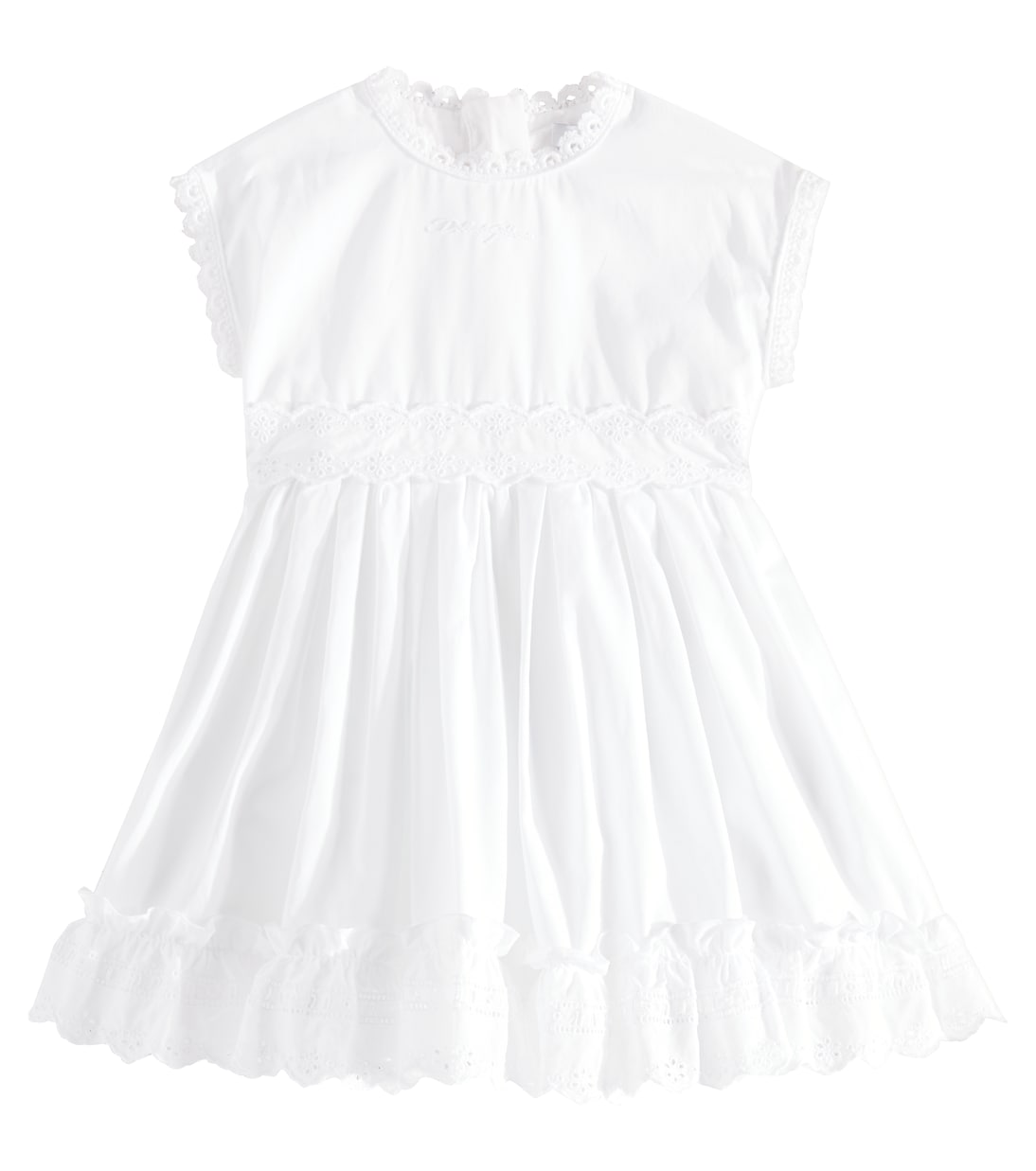 Bébé – Robe en coton à broderies anglaises | Dolce&Gabbana Kids