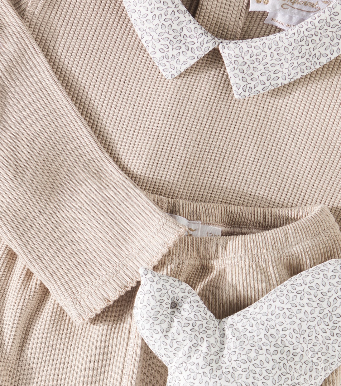 Bébé – Set top, pantalon et peluche Denice en coton | Bonpoint