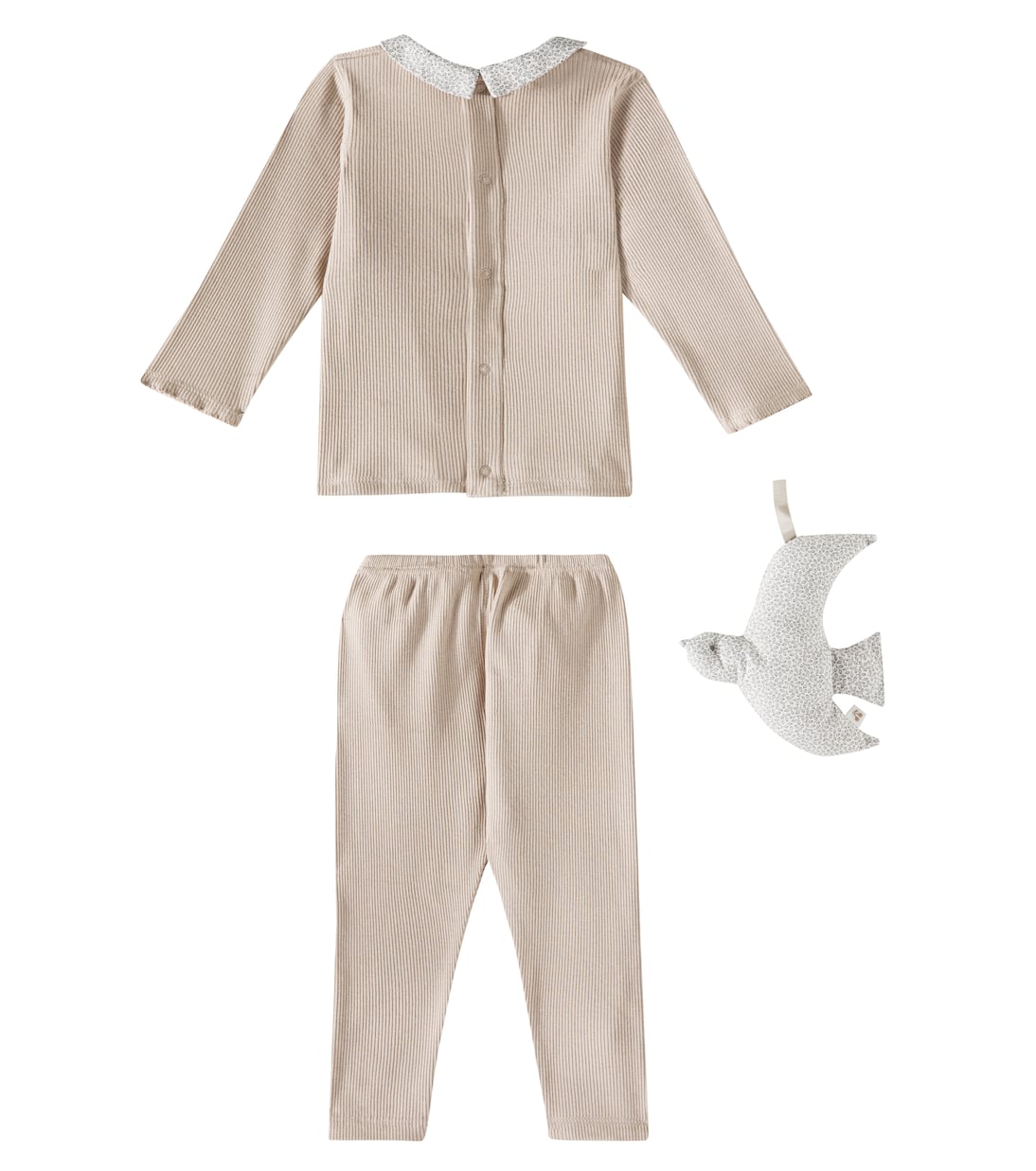 Bébé – Set top, pantalon et peluche Denice en coton | Bonpoint