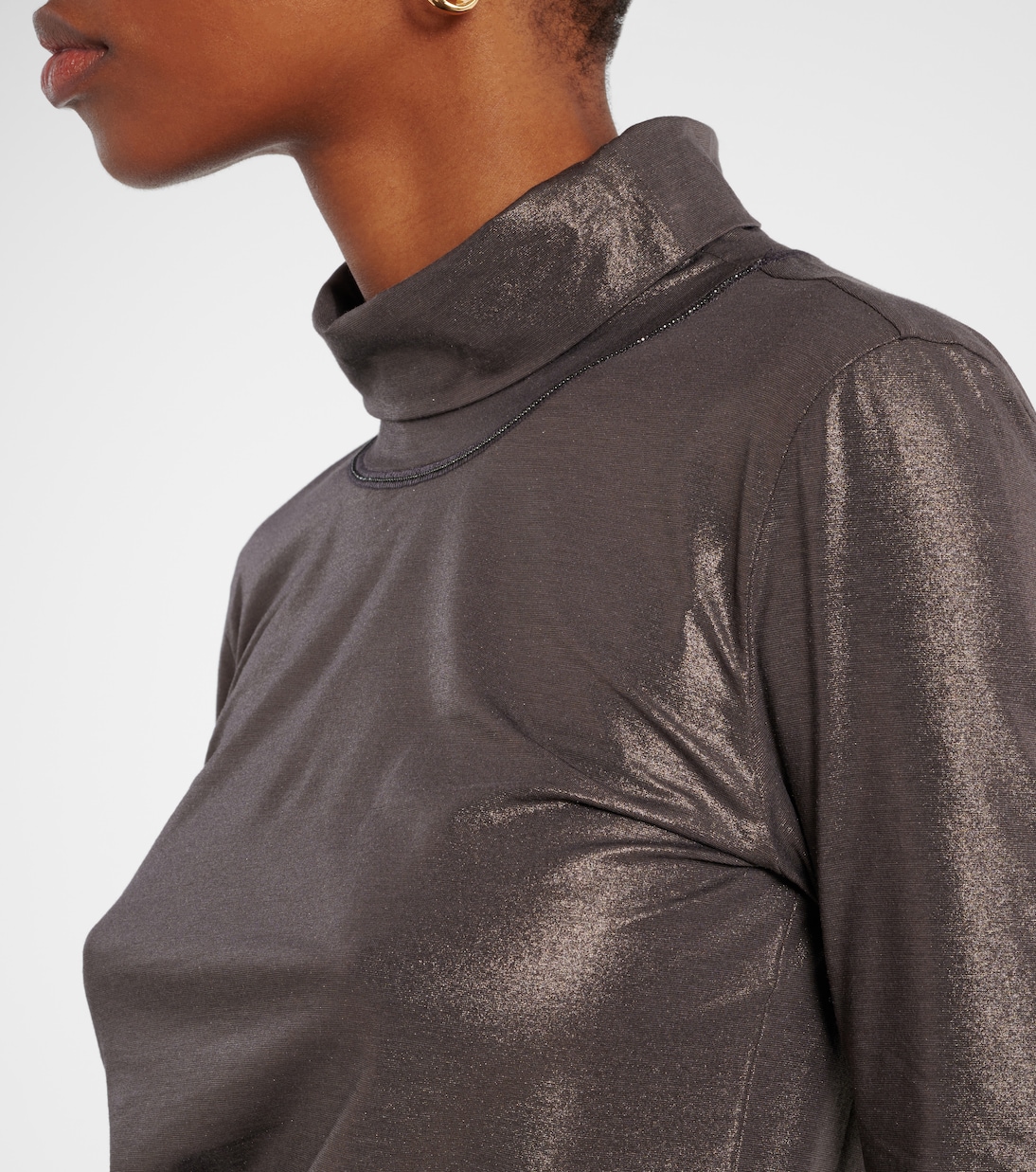 Cotton-blend turtleneck sweater | Brunello Cucinelli