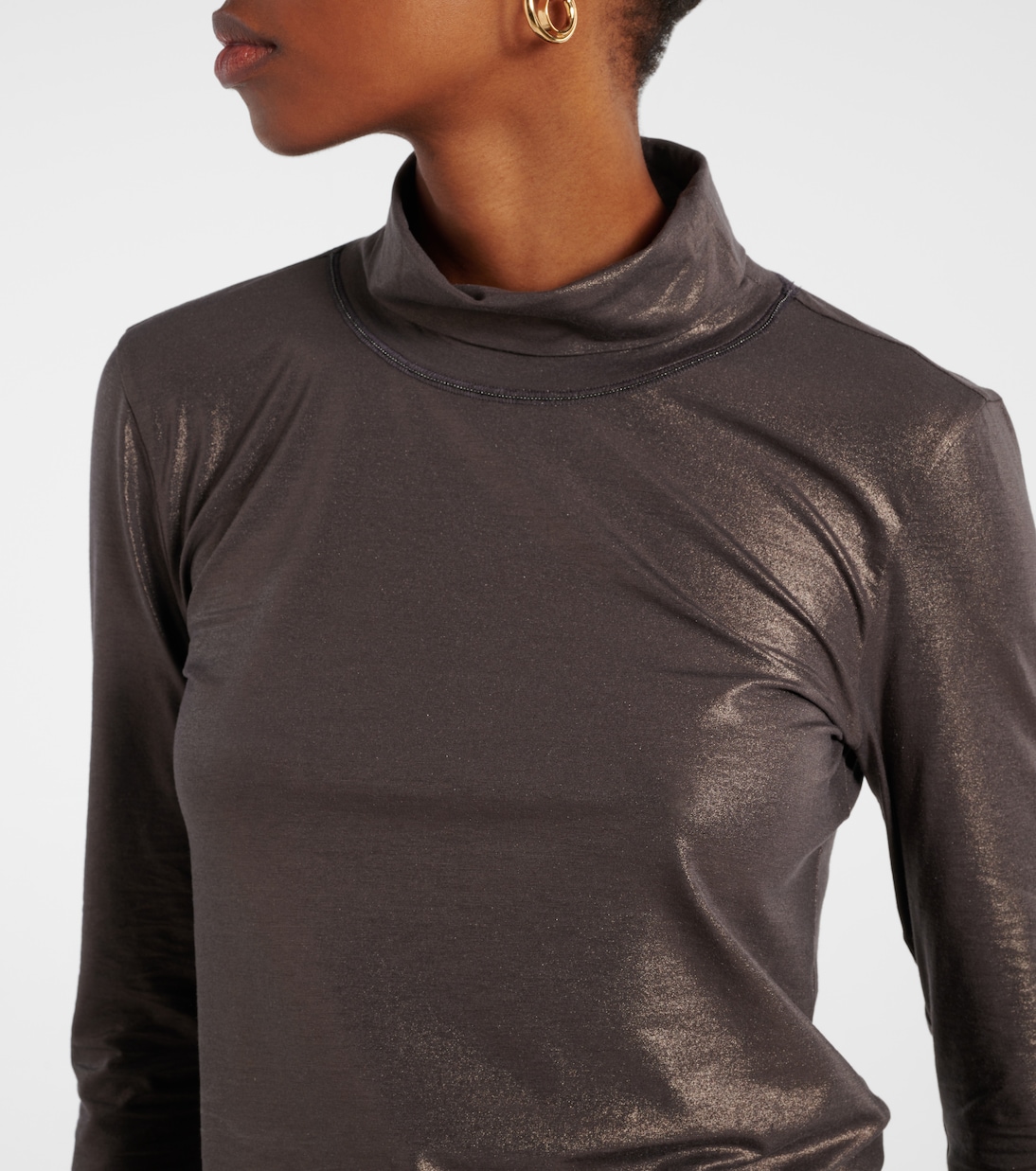 Cotton-blend turtleneck sweater | Brunello Cucinelli