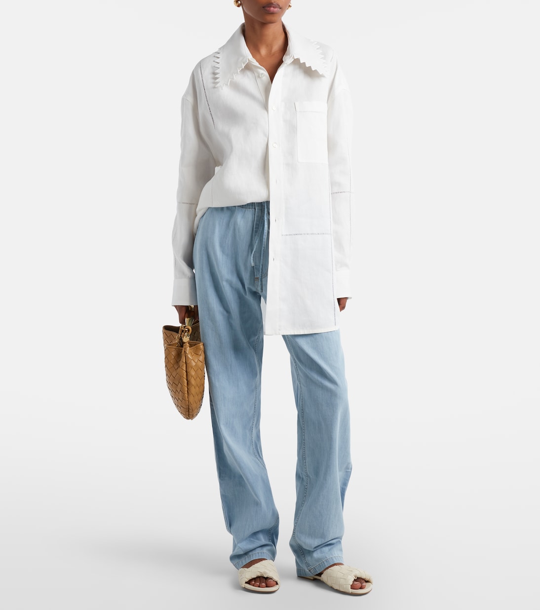 Blink Intrecciato leather slides | Bottega Veneta