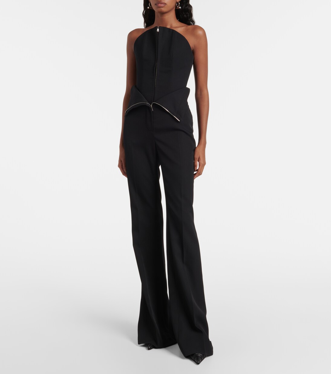 High-rise wool flared pants | McQueen