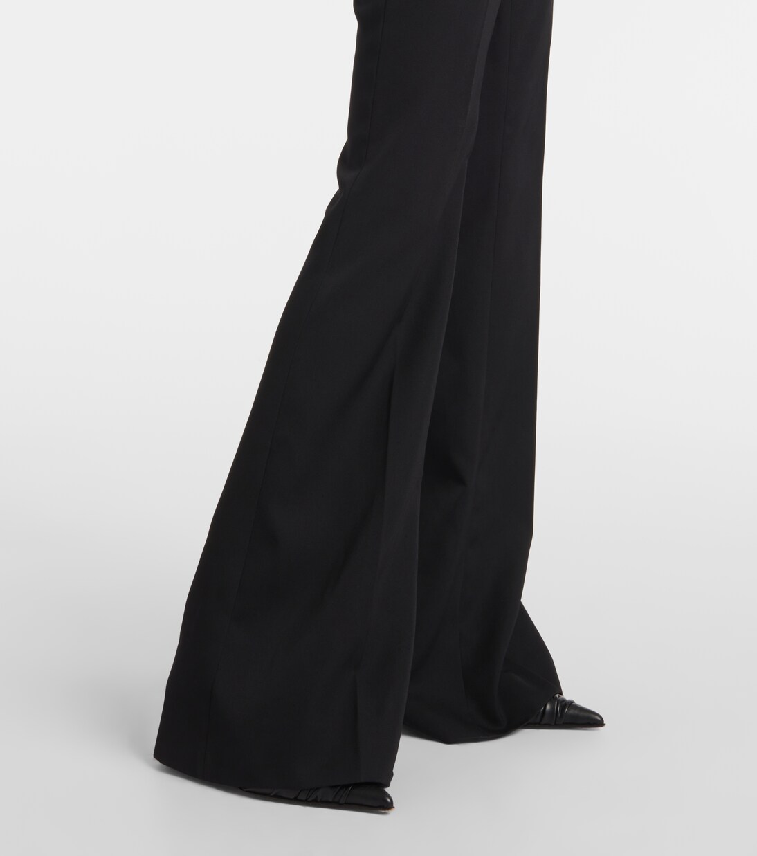 High-rise wool flared pants | McQueen