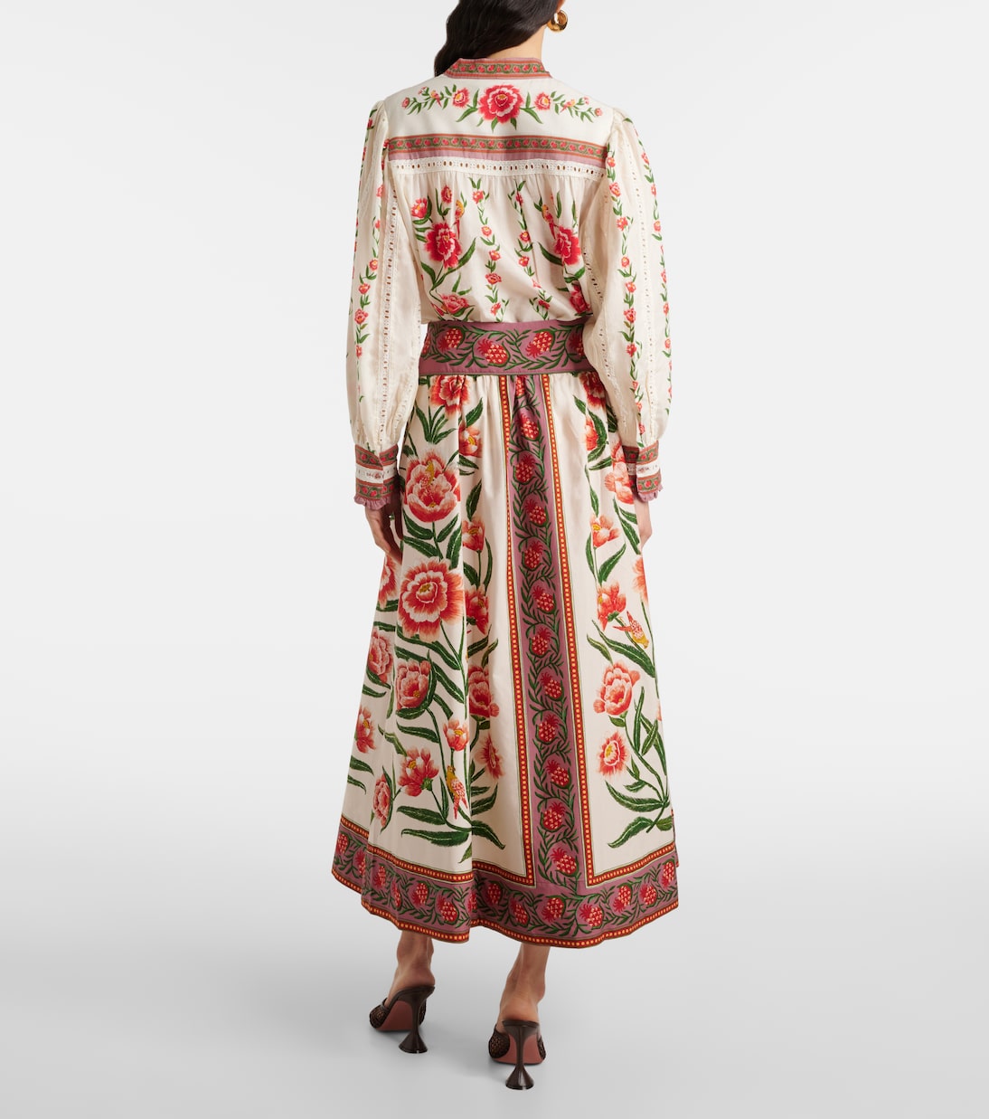 Bedruckter Midirock aus Baumwolle | Farm Rio