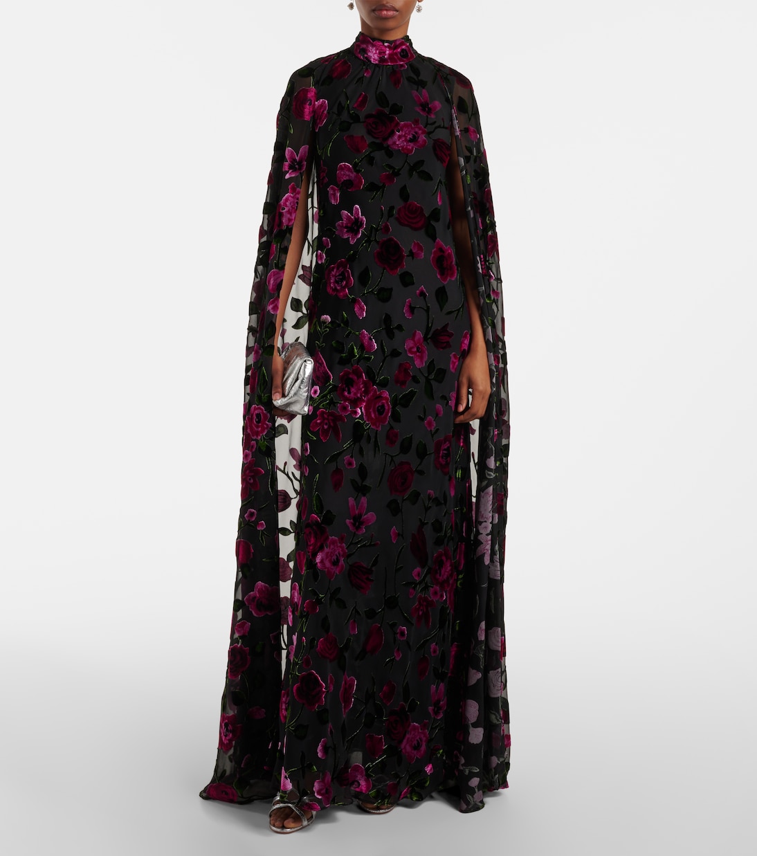 Robe longue Devoré en velours | Rodarte