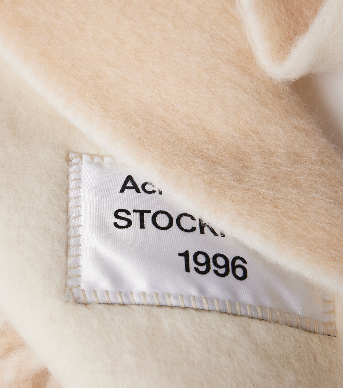 Logo fringed alpaca and wool-blend scarf | Acne Studios