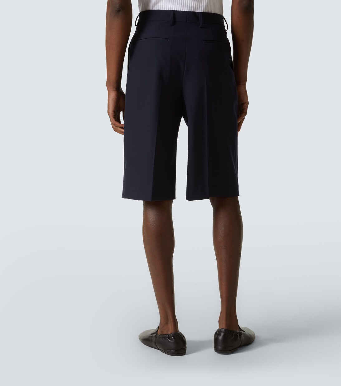 High-Rise Shorts aus Wolle | Dries Van Noten