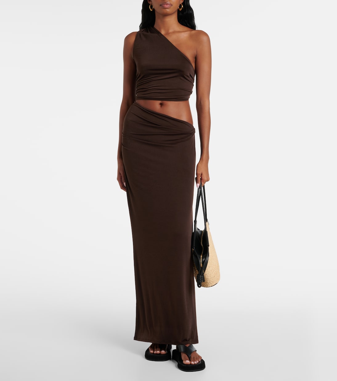 Yana cutout one-shoulder maxi dress | Jade Swim