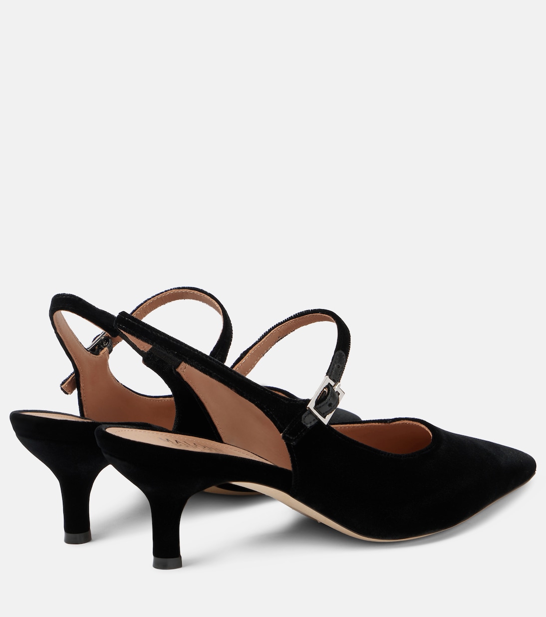 Karla 45 velvet slingback pumps | Malone Souliers