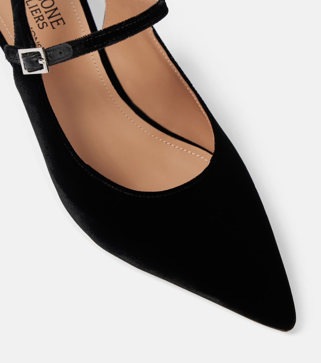 Karla 45 velvet slingback pumps | Malone Souliers