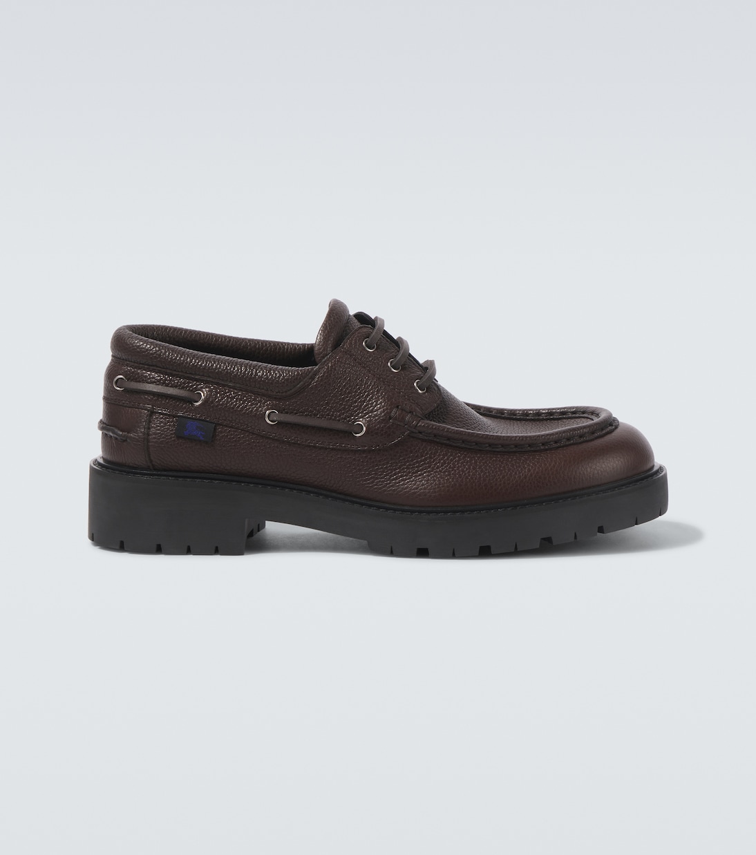 Leather boat shoes | Burberry