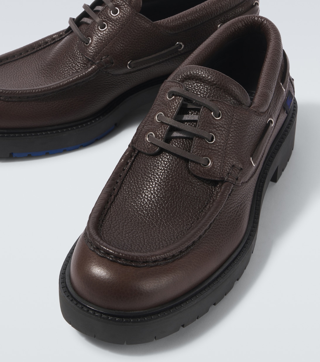 Leather boat shoes | Burberry