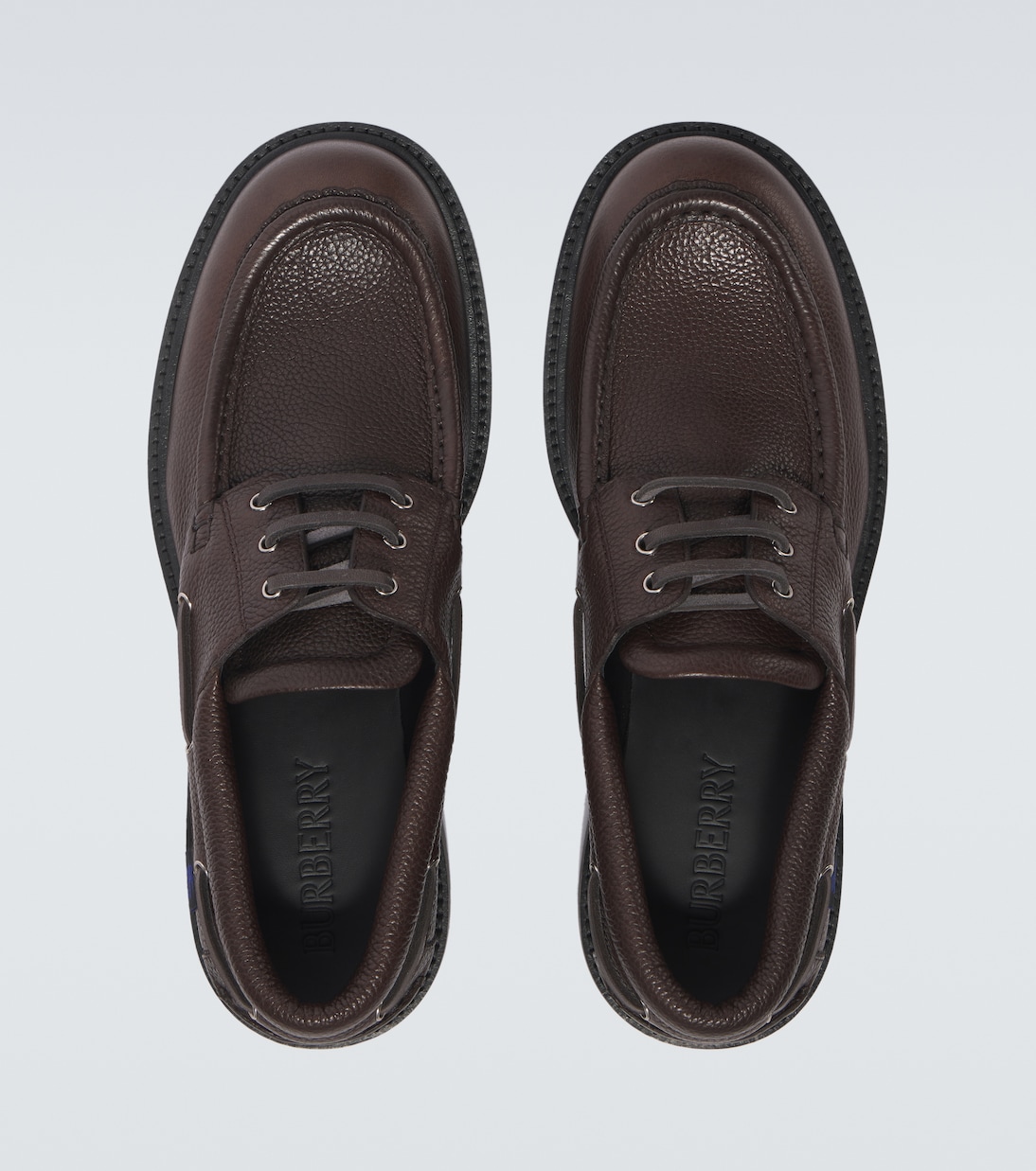 Leather boat shoes | Burberry