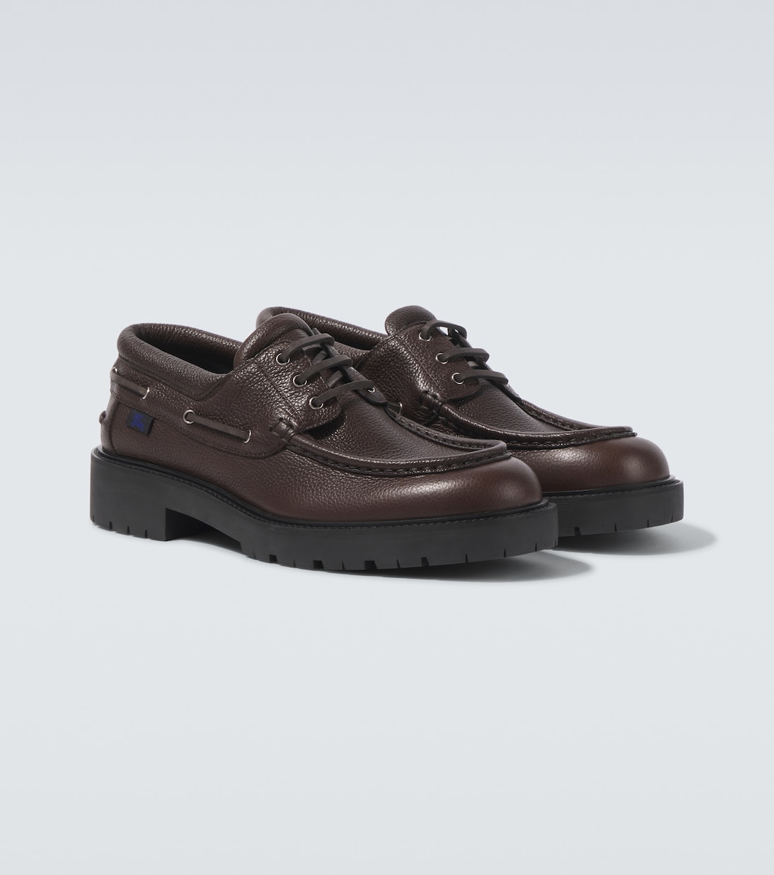 Leather boat shoes | Burberry