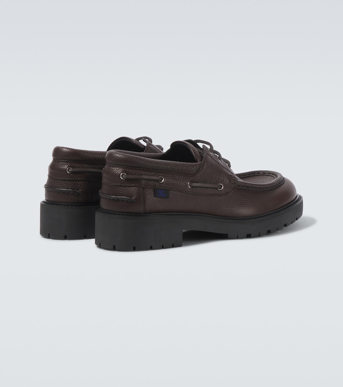Leather boat shoes | Burberry